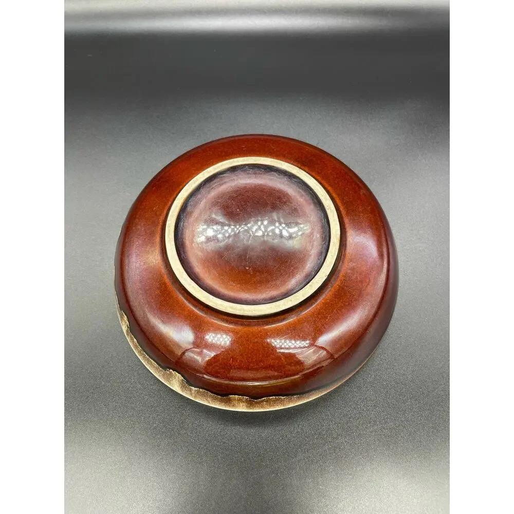 Vintage Pfaltzgraff Brown Drip Glaze Serving Bowl 8.5